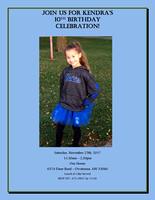 Kendra Miller 10th Birthday Invite
